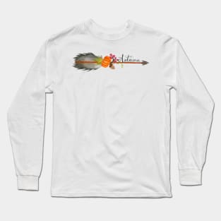 Hand Painted Watercolor Autumn Arrow Long Sleeve T-Shirt